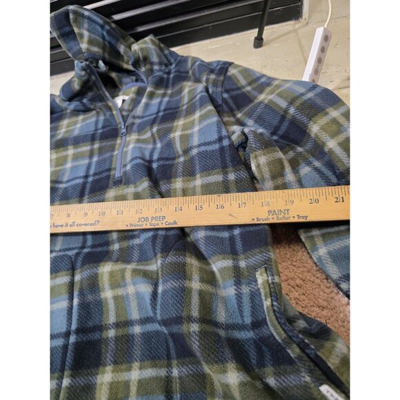 O'Neill Hoodie Mens Fleece Pullover Sweater Size L Plaid Long Sleeve 1/4 Zip - Picture 11 of 14